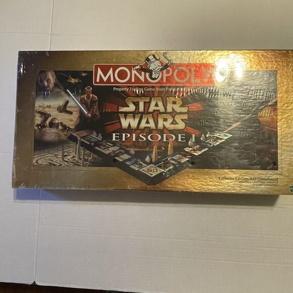 Vintage Star Wars Episode 1 Monopoly Collectors Edition Board Game 1999 Unopened - Picture 2 of 10